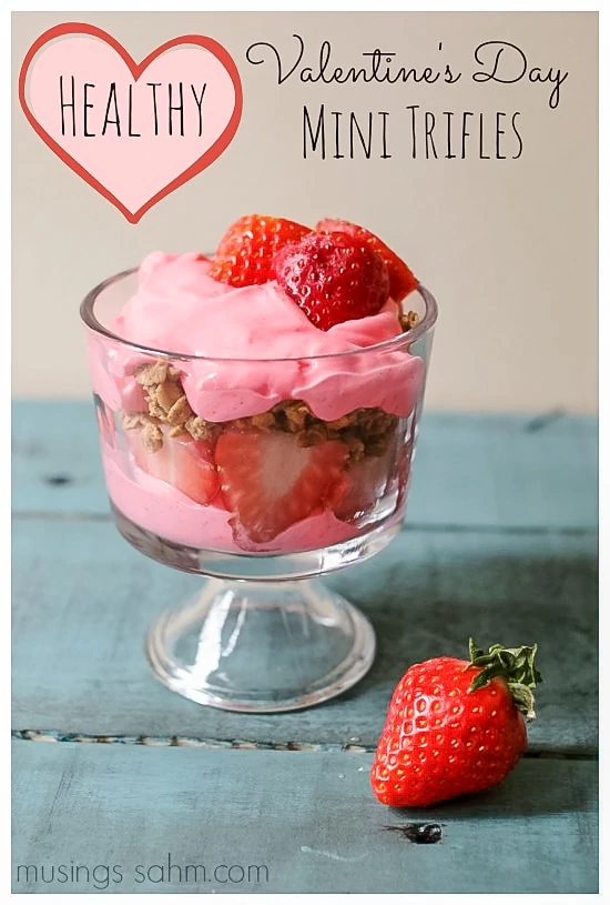 Healthy Valentine's day Mini Trifles