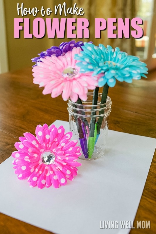 How to Make Flower Pens Simple DIY Gift Idea