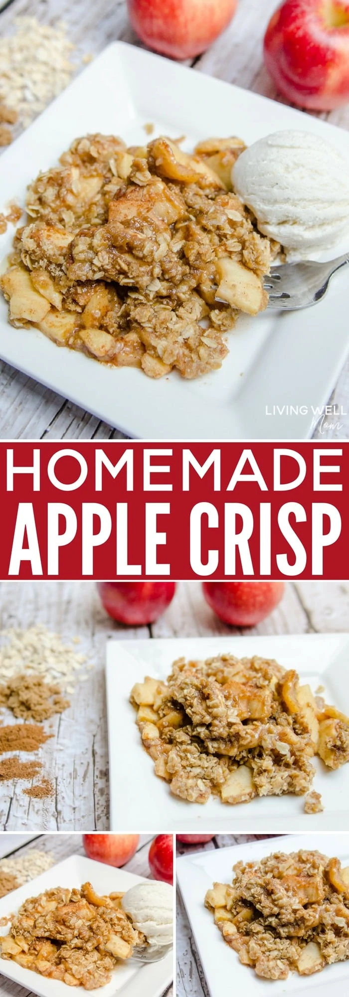 The delicious combination of spices melds perfectly with this secret-ingredient Homemade Apple Crisp recipe. Plus it’s gluten-free and so easy to make, even a “non-baker” can make a batch of this favorite fall dessert!