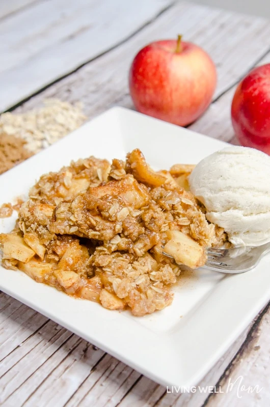 The delicious combination of spices melds perfectly with this secret-ingredient Homemade Apple Crisp recipe. Plus it’s gluten-free and so easy to make, even a “non-baker” can make a batch of this favorite fall dessert!