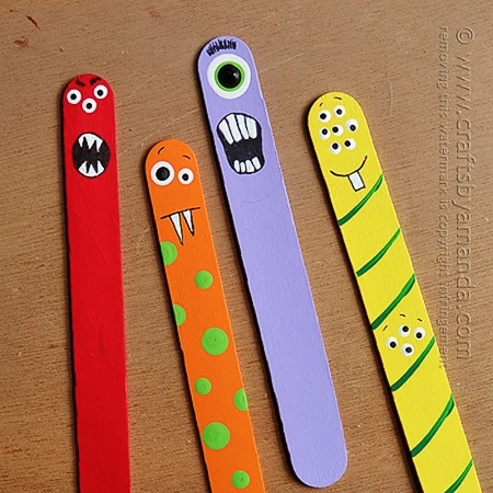 popsicle stick monsters