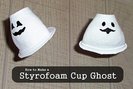 ghosts made out of styrofoam cups
