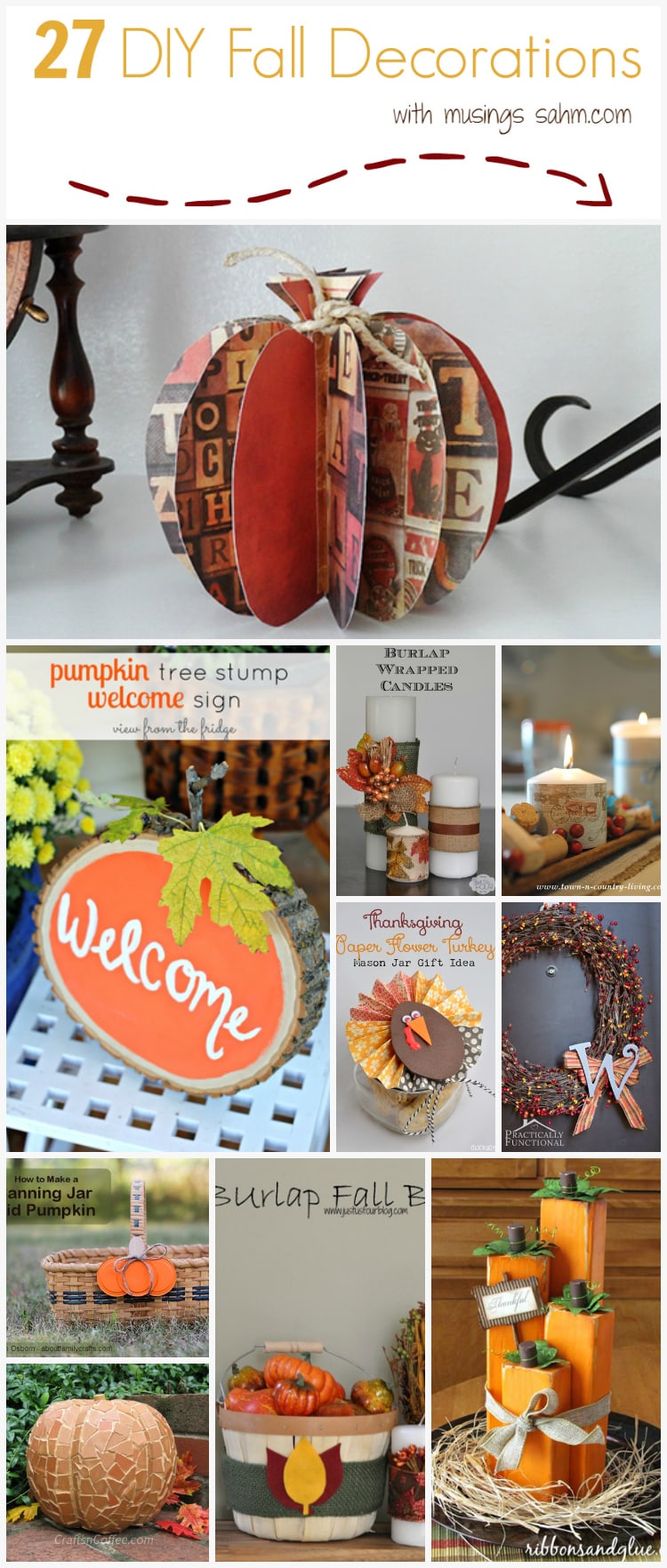 27 DIY Fall Decorations - Living Well Mom