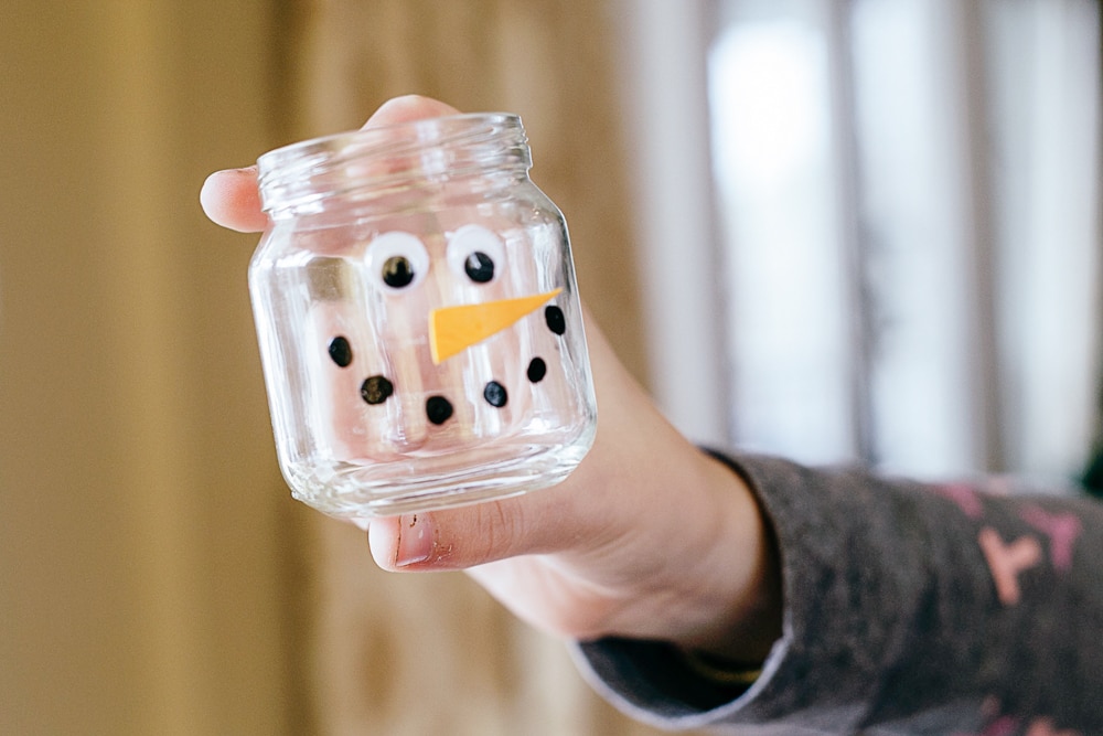 diy snowman jars hot chocolate