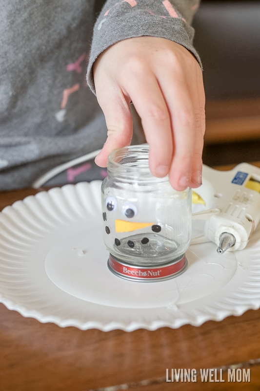 A homemade gift idea that doubles as a fun craft for kids, this DIY Hot Cocoa Snowman is adorable and easy to make too!