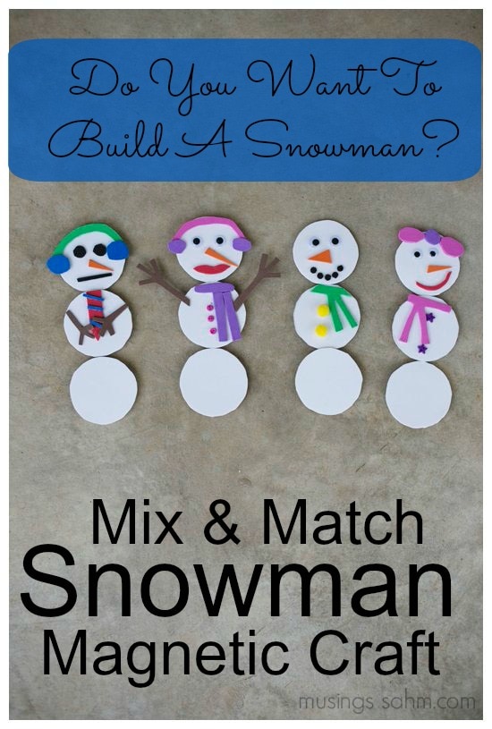 Mix and Match Magnetic Snowman Craft | Kids love assembling this fun craft, plus making endless combinations of fun, pretty, or silly snowmen later! 