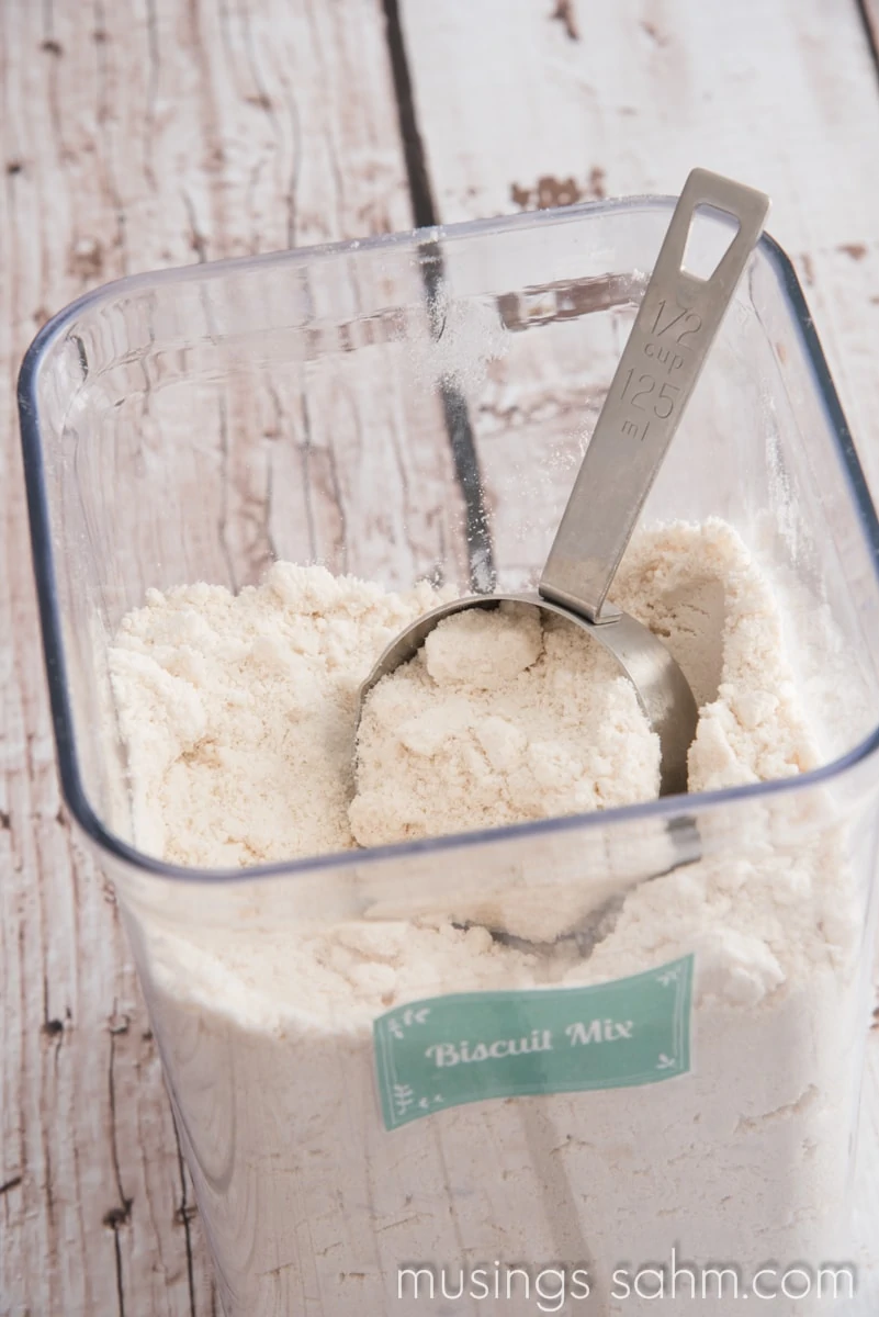 Homemade Baking Mix - with 4 simple ingredients this version is easy to make and far less processed than Bisquick