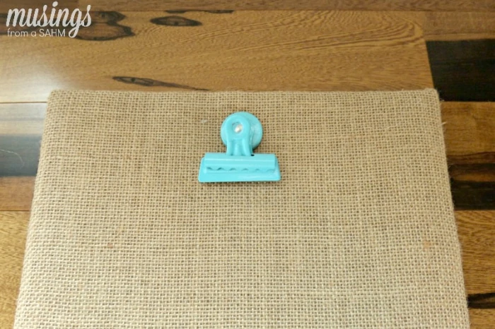 This cute DIY Clip Frame is ideal for easily displaying kids’ artwork. And with a rustic burlap background, this version is a perfect way to include your kids’ work in your home decor. Tip: Make one for each child!