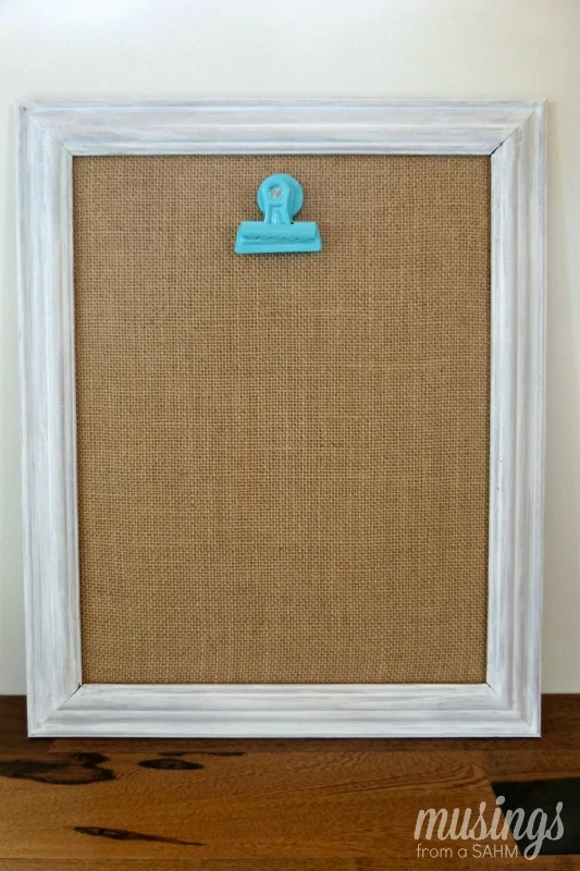 This cute DIY Clip Frame is ideal for easily displaying kids’ artwork. And with a rustic burlap background, this version is a perfect way to include your kids’ work in your home decor. Tip: Make one for each child!