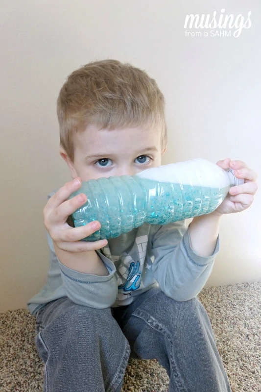 DIY Time Out Glitter Bottles are so easy to make, you can make one for each child with their favorite colors. Plus they’re great for quiet time too!