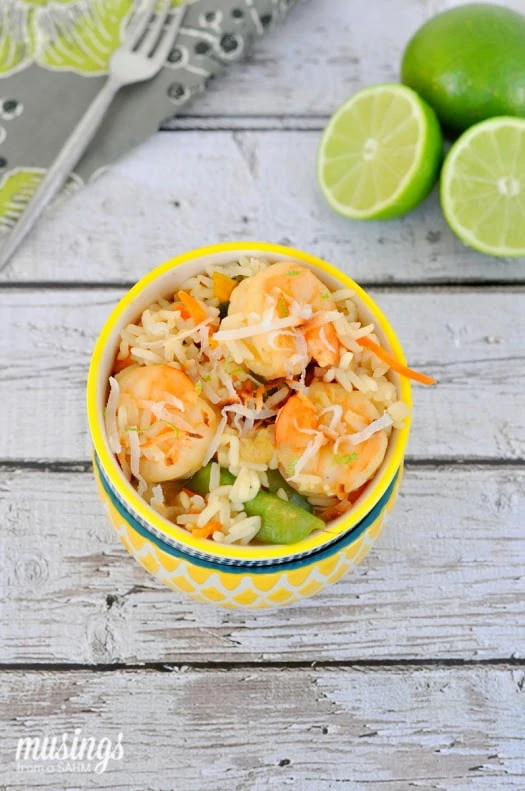 With flavorful spices, snow peas, coconut, jumbo shrimp, and more, Crockpot Thai Shrimp and Rice is not your average slow cooker meal.