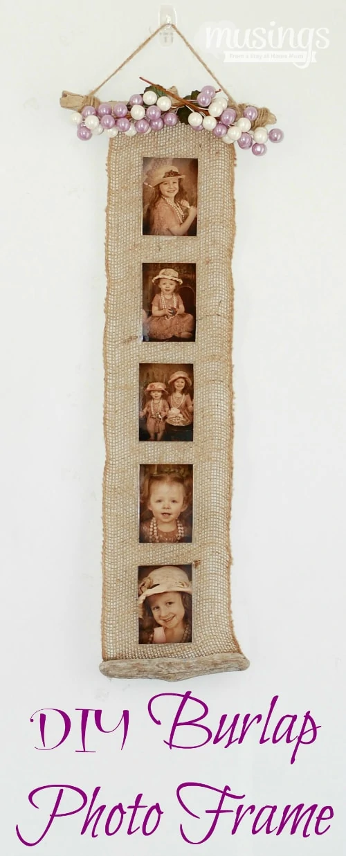 DIY Burlap Photo Frame - beautiful decoration for any home, plus a great homemade gift idea