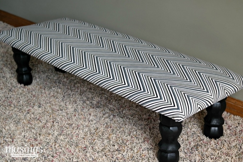 This upholstered DIY bench for kids is easy to make and affordable!