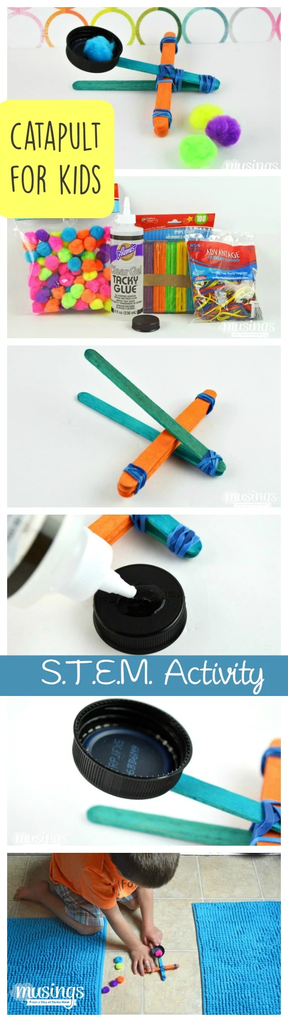How to Make a Catapult for Kids - this fun STEM Activity will keep them busy for hours!