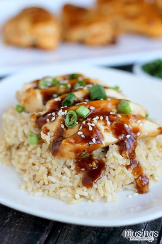 One Skillet Healthy Orange Chicken and Rice