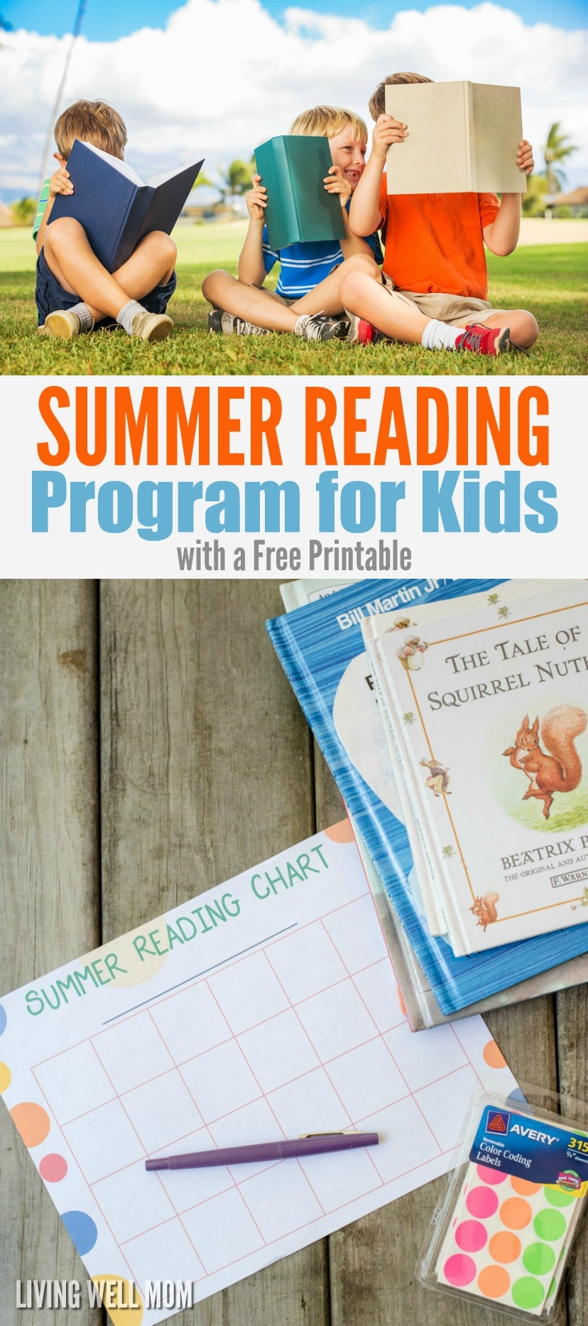 summer reading incentive chart for kids