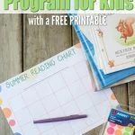 DIY summer reading program for kids with printable chart