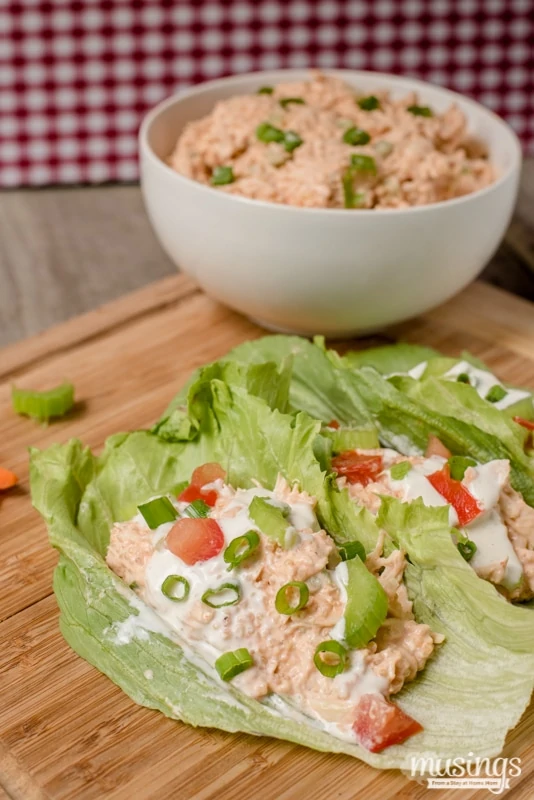 Buffalo Chicken Quinoa Lettuce Wraps are a perfect lunch or quick and easy dinner; you'll love how spicy and tangy this deliciously low carb recipe is!