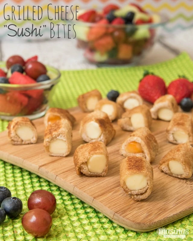 Grilled Cheese "Sushi" Rolls are a delightful cheesy twist on the classic sandwich that both kids and adults love. They're fairly simple to make and are great for lunch or snack or even a fun dinner - the kids won't mind!