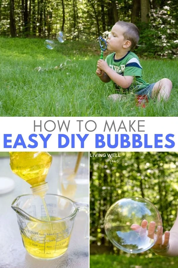 How to make easy diy bubbles pinterest collage.