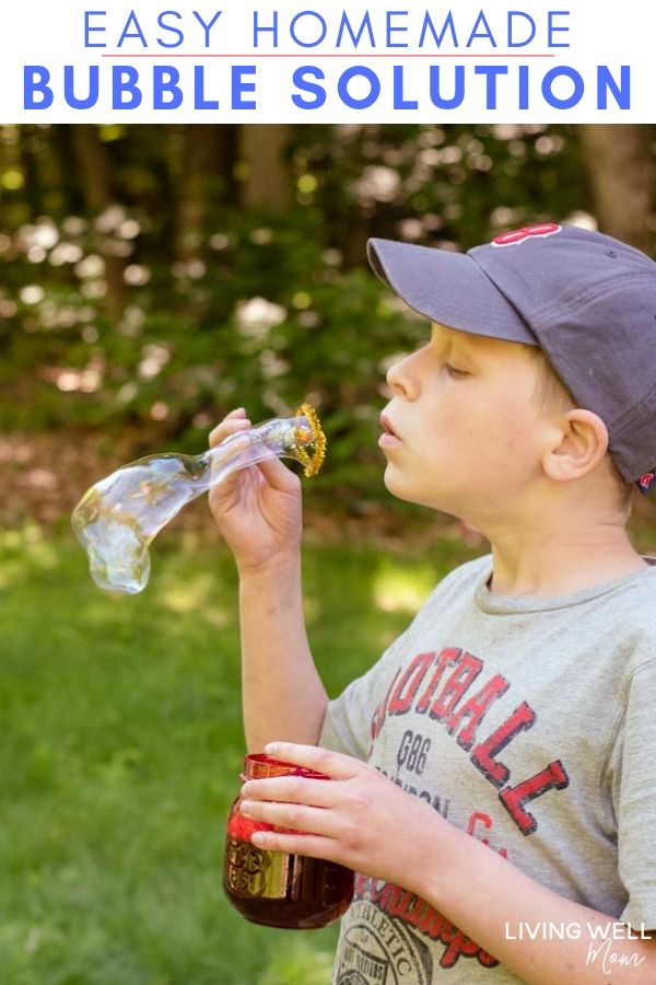 Easy homemade bubble solution pin.