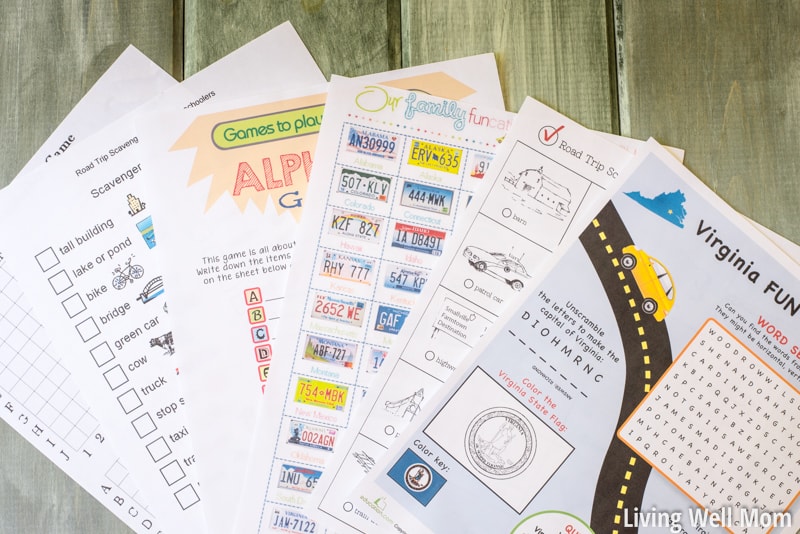 free printable games to play on a road trip