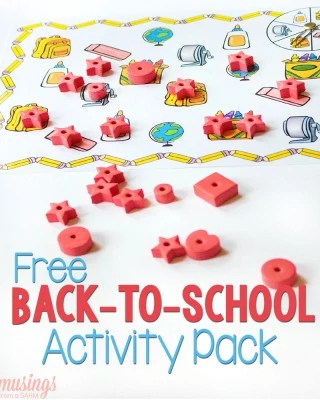 back to school activity pack with red star and shape erasers 