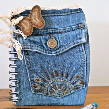 DIY Back to School Denim Notebook - Musings From a Stay At Home Mom