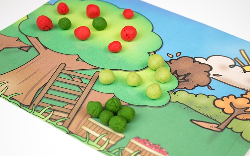 Printable Apple Playdough Mats - Perfect for Fine Motor Skill Development!