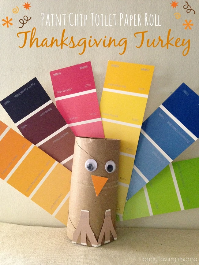 Paint-Chip-Toilet-Paper-Roll-Turkey-Craft-for-Thanksgiving