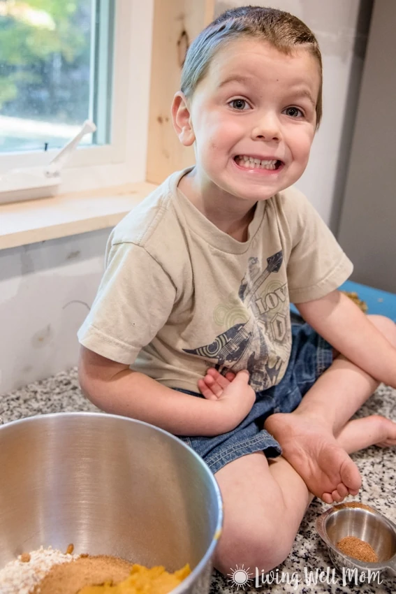 Healthy Pumpkin Oatmeal Cookies are just as tasty as the traditional version, but have less sugar and are gluten free and dairy free. This kid and mom-approved recipe is so quick and easy to make, the kids will love helping!