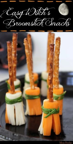 witch's broomstick healthy halloween snack