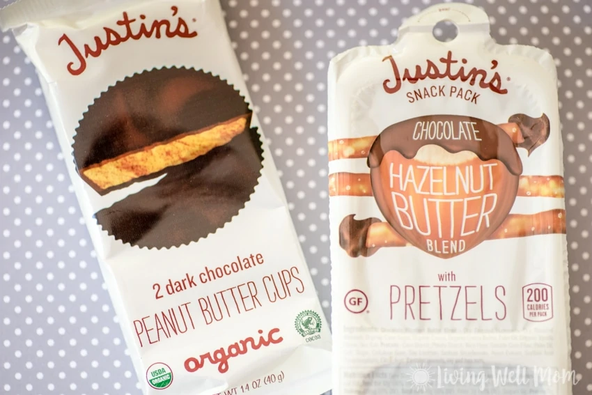 Justin's Peanut Butter Cups - Trade in some of that sugar for a few healthier options this Halloween. Here’s a list of 25+ Healthy Halloween Treats for kids that are both kid and mom-approved.