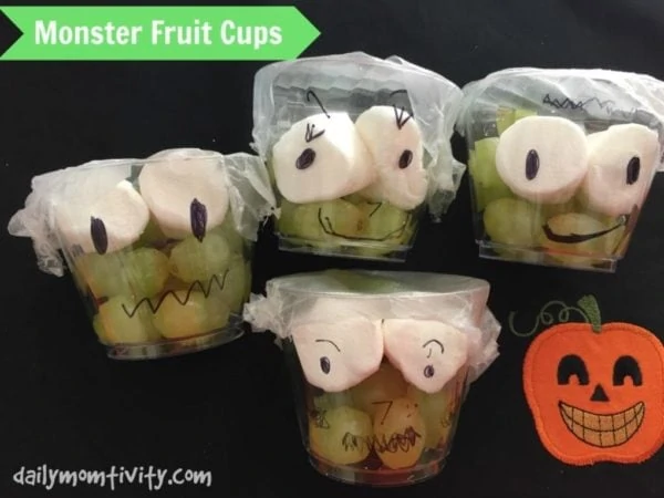 monster fruit cups grapes frankenstein