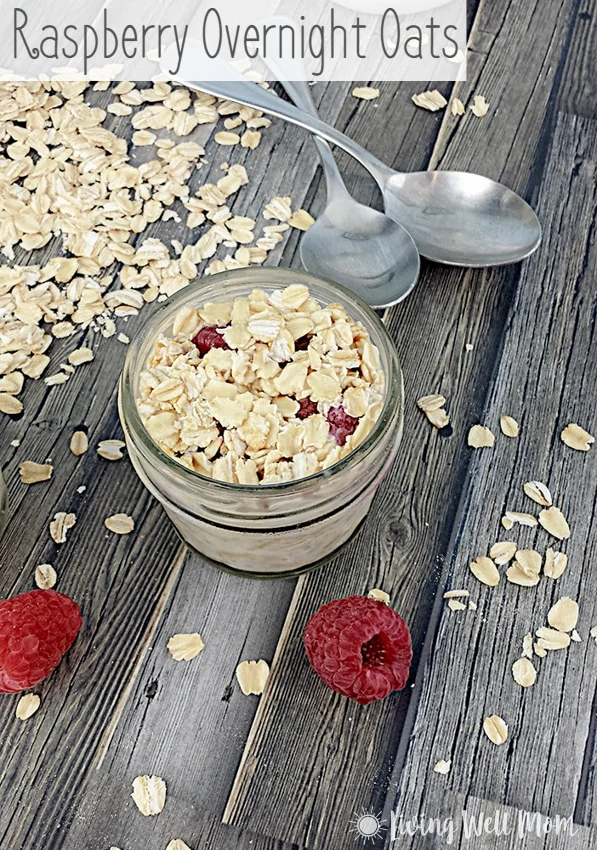 raspberry overnight oats pinterest image