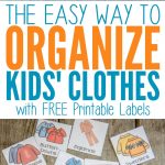 Even small children can keep their clothes neat with this simple organizing kids! Plus free printable labels...