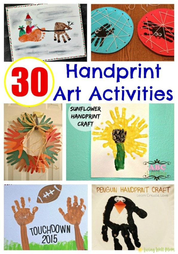 30 Handprint Art Activities For Kids - Living Well Mom