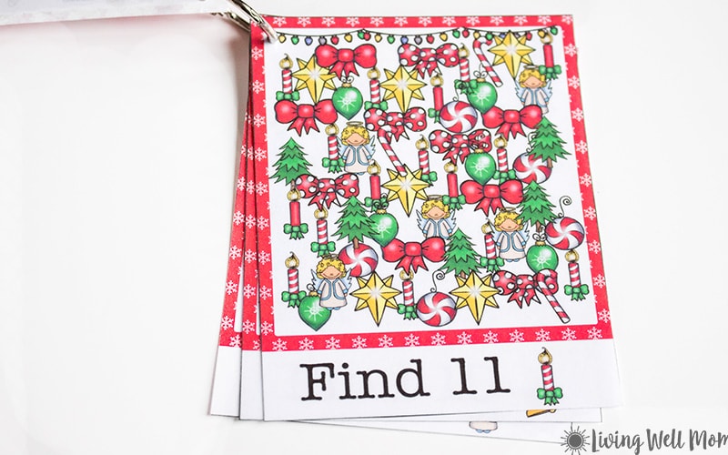 free printable i spy card that says "Find 11" at the bottom