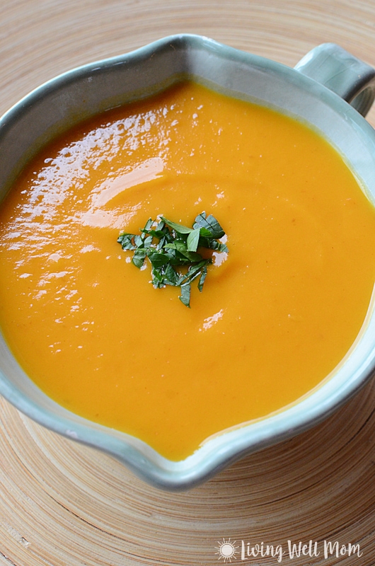 Thai Butternut Squash Soup is comfort food in a bowl without the guilt. You'll never guess this satisfying creamy fall soup is Paleo friendly and oh so easy to make!