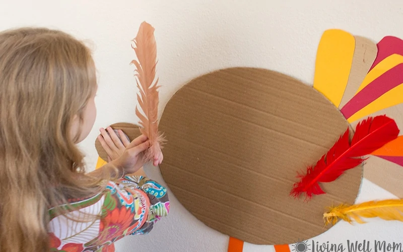 Pin the Tail on the Turkey! Such a fun game for Thanksgiving!