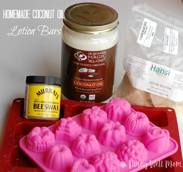 Tired of dealing with dry skin? Try this easy recipe for homemade coconut oil lotion bars. With just 3 all-natural ingredients, it will moisturize even the driest of skin! Plus it’s gentle and safe for babies and small children too.