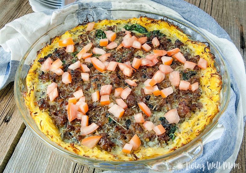 Tired of the same old breakfast every morning? Try this delicious Spaghetti Squash Sausage Quiche recipe; it's grain-free, dairy-free, and Paleo-friendly and easier to make than many picky quiche crusts. Plus, your family won't even realize they're eating vegetables for breakfast!
