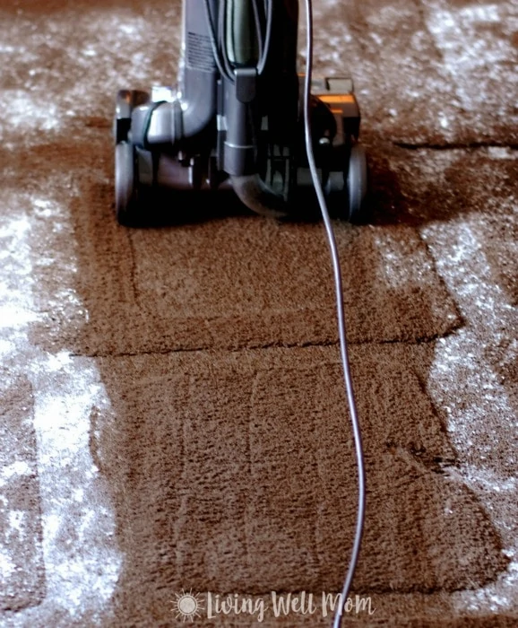 Do your carpets need a little freshening? Ditch the expensive chemical-laden stuff from the store and try this super-easy homemade carpet deodorizer! The easy 3-4 ingredient recipe is all-natural and really works!