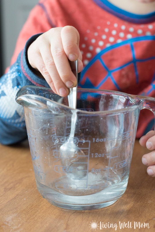 stirring borax mixture