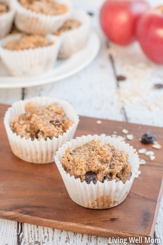 Apple OatmealNeed a satisfying healthy snack for the kids? Soft and delicious, bursting with apple flavor and sweetened only with honey and banana, this Gluten-Free Apple Oatmeal Muffins recipe is kid-approved and easy-to-make!