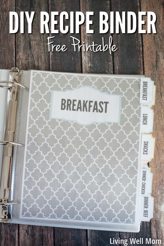 Diy Recipe Binder With Free Printable Downloads