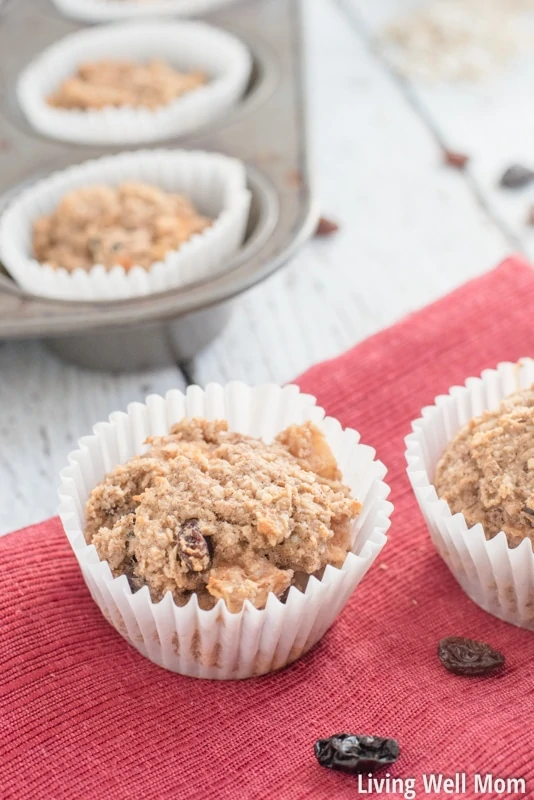 Need a satisfying healthy snack for the kids? Soft and delicious, bursting with apple flavor and sweetened only with honey and banana, this Gluten-Free Apple Oatmeal Muffins recipe is kid-approved and easy-to-make!