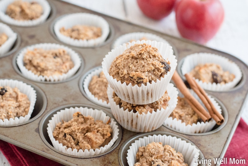 Need a satisfying healthy snack for the kids? Soft and delicious, bursting with apple flavor and sweetened only with honey and banana, this Gluten-Free Apple Oatmeal Muffins recipe is kid-approved and easy-to-make!