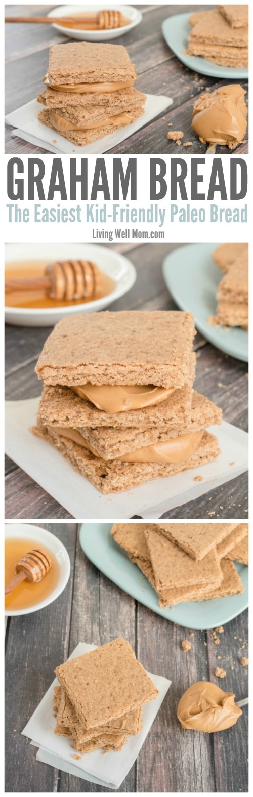 Tired of expensive, time-consuming gluten-free or Paleo bread? You'll love this super easy Graham Bread recipe - it's the easiest Paleo bread for kids you'll ever make and kids LOVE it!