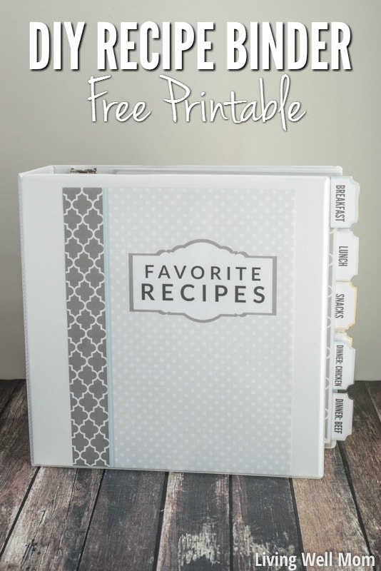 Need to organize all those recipes you've printed out? Find out how to make a pretty DIY recipe binder with these gorgeous FREE PRINTABLE recipe binder graphics! Get your free downloads here....